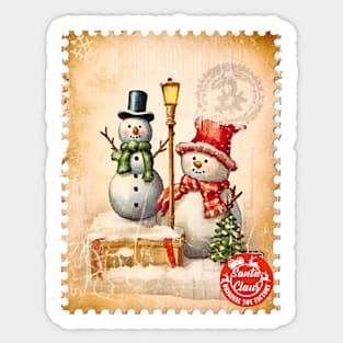 snowman stamp#6 Sticker